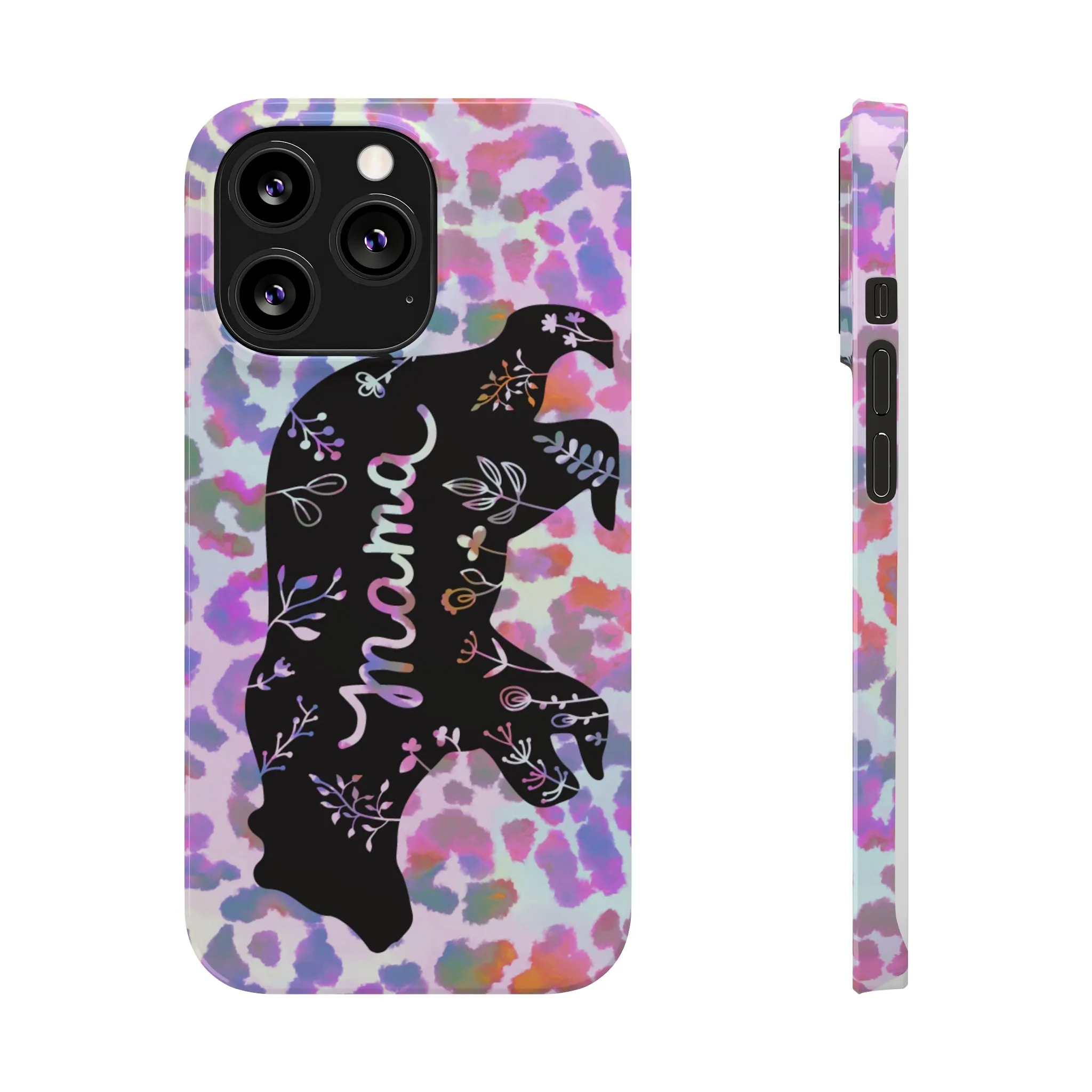 Mama Bear Cheetah iPhone Slim Phone Cases
