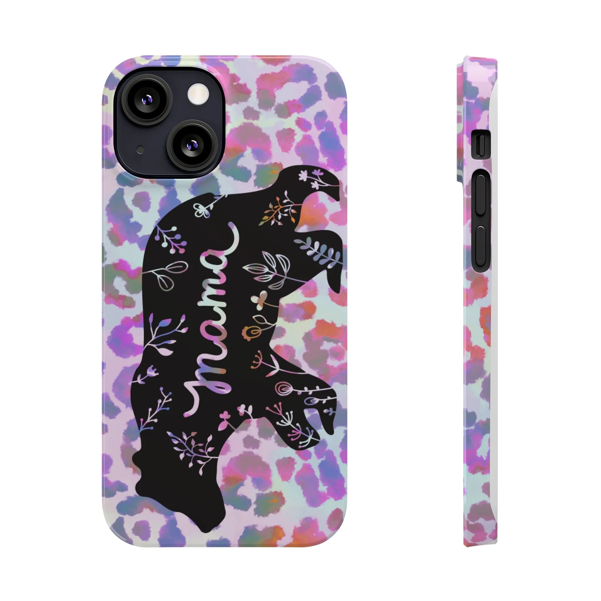 Mama Bear Cheetah iPhone Slim Phone Cases
