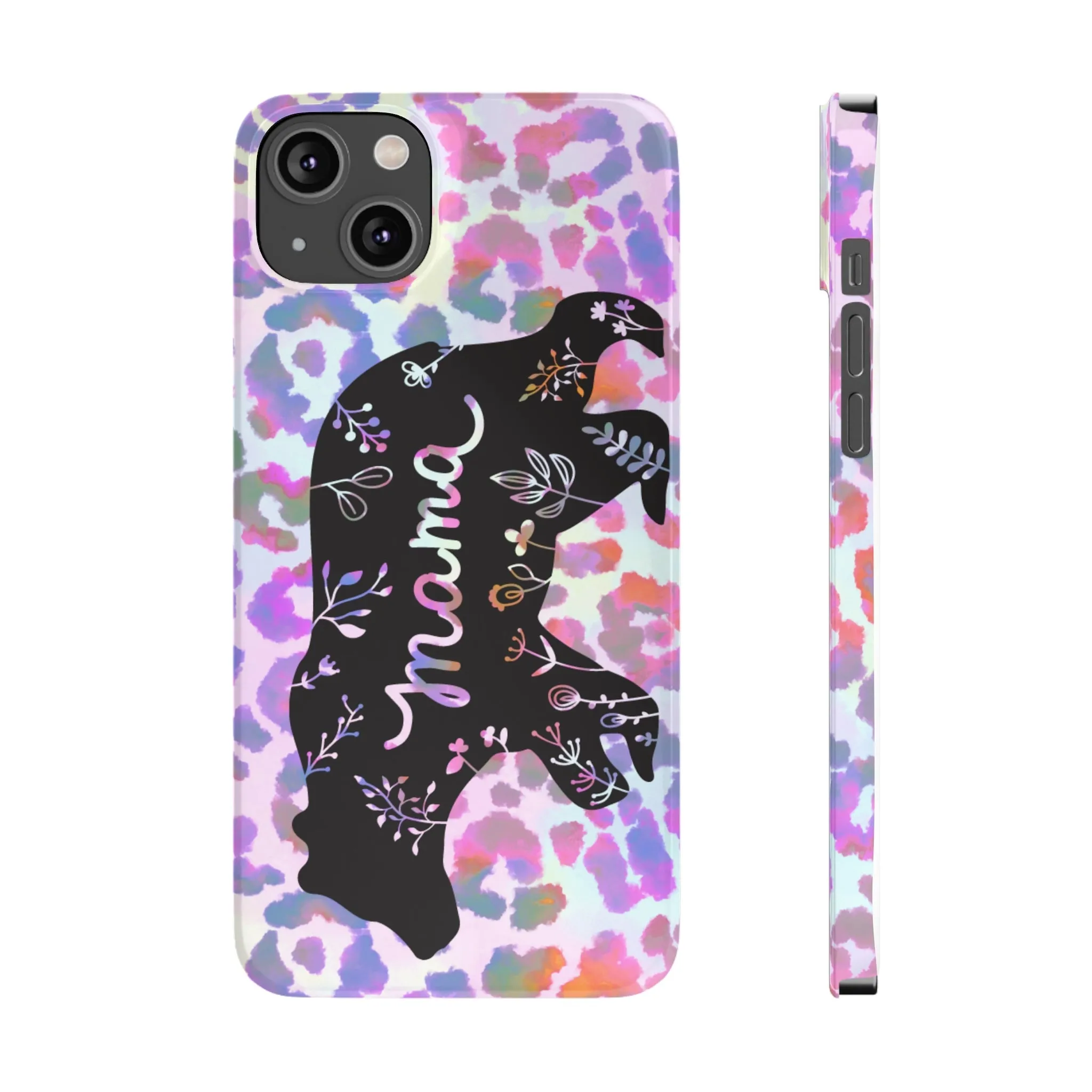 Mama Bear Cheetah iPhone Slim Phone Cases