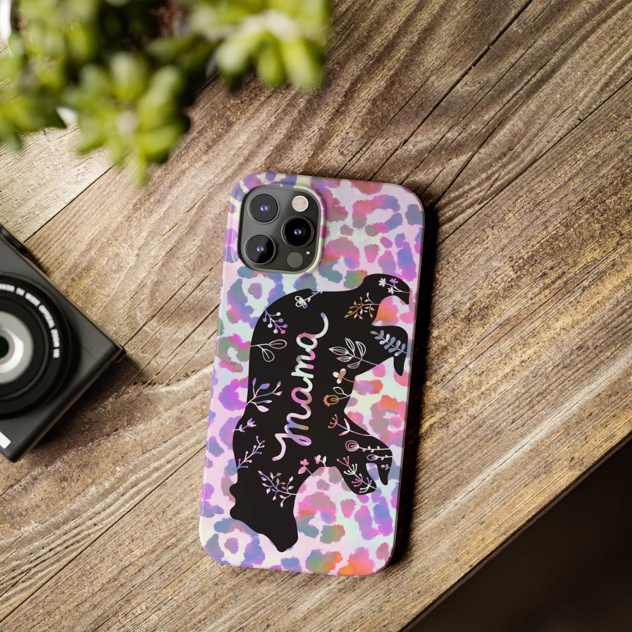 Mama Bear Cheetah iPhone Slim Phone Cases