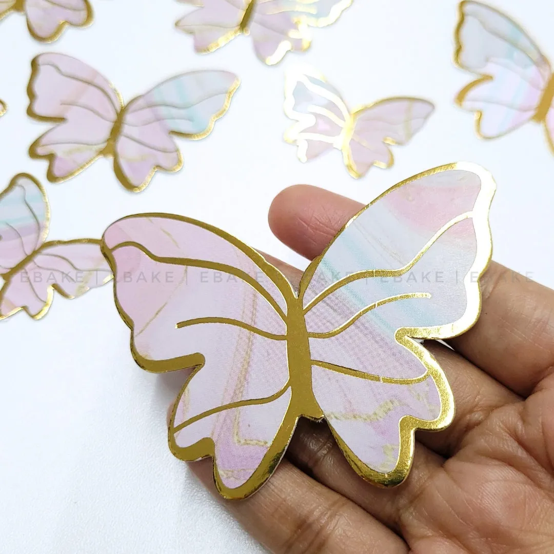 Pink Paper Butterflies - Foldable