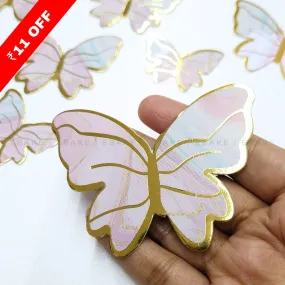 Pink Paper Butterflies - Foldable