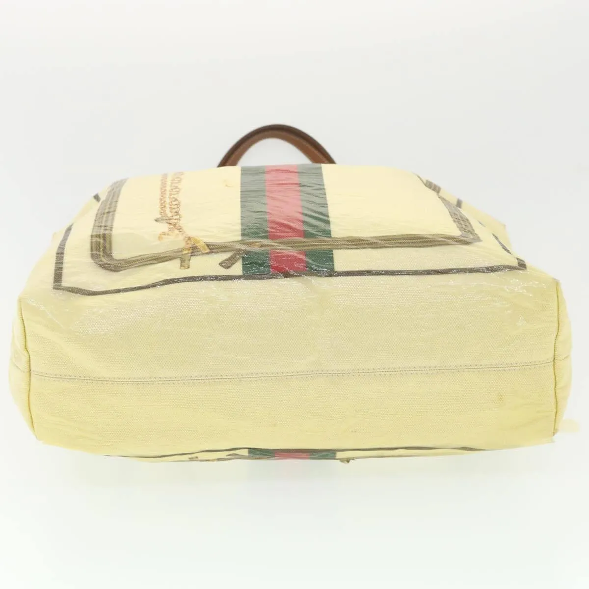 RARE, Gucci 'Ophidia' line, multi-color horse-bit, equestrian theme print canvas & camel leather, large, tote with a red/green Sherry stripe