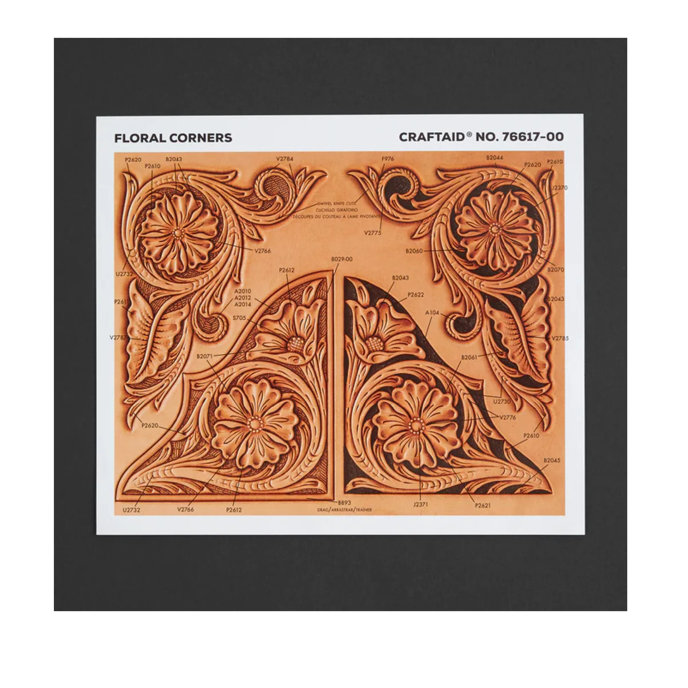 Tandy Leather Floral Corners Craftaid 76617-00