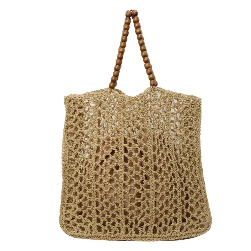 UAKISS  -  Bohemian Straw Bag Summer Handmade Beach Bag Large Capacity Shoulder Bag Vacation Rattan Totes Outdoors Seaside Handbag Bolsas