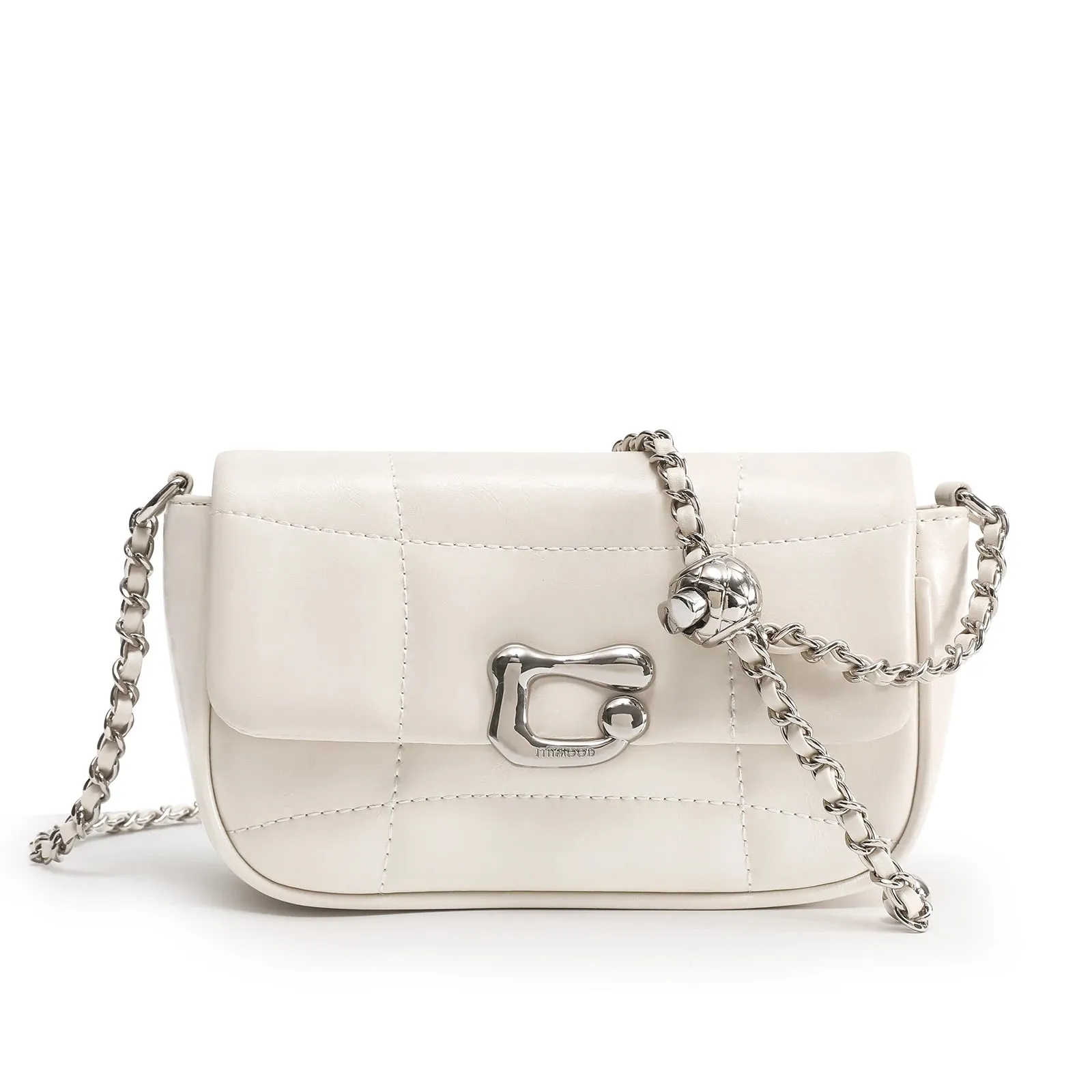 Vvsha ITAMOOD Genuine Leather Crossbody Bag，Luxury Brand Shoulder Bag With Chain Strap，Unique Design Quilted Handbag
