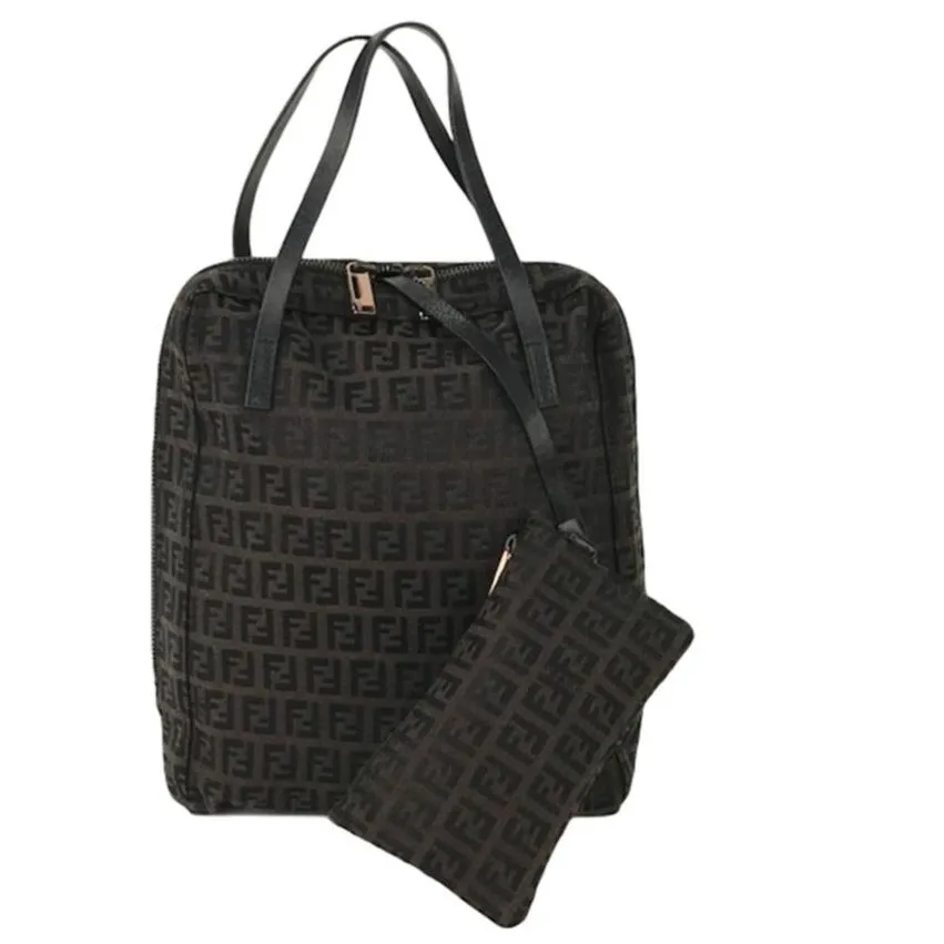 Zuccino Nylon Hand Bag Satchel Bag Brown